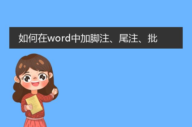 如何在word中加脚注、尾注、批注