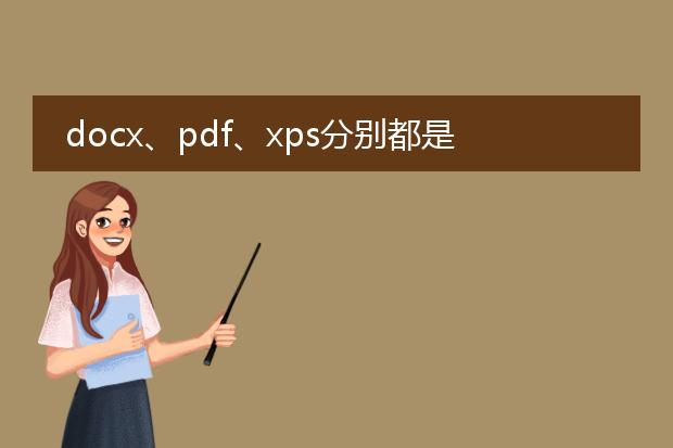 docx、pdf、xps分别都是什么文件?