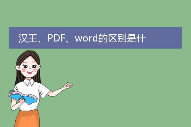 汉王、pdf、word的区别是什么?哪个比较方便一些 - ...