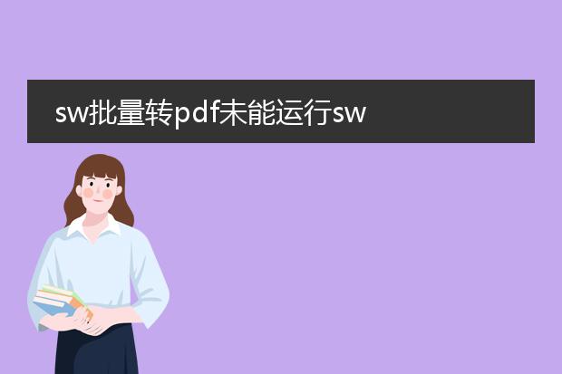 sw批量转pdf未能运行sw