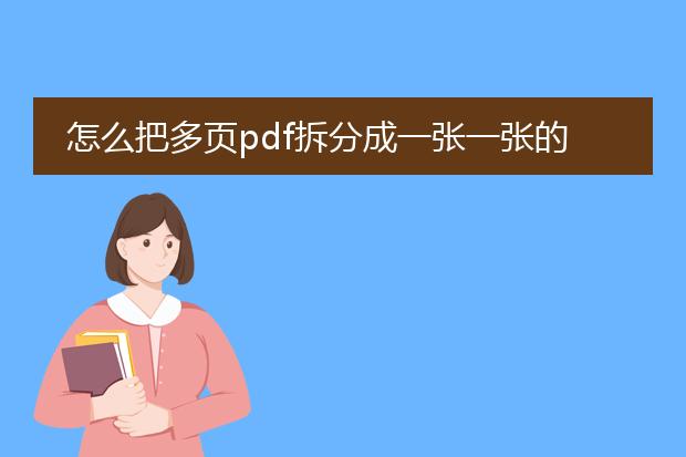 怎么把多页pdf拆分成一张一张的