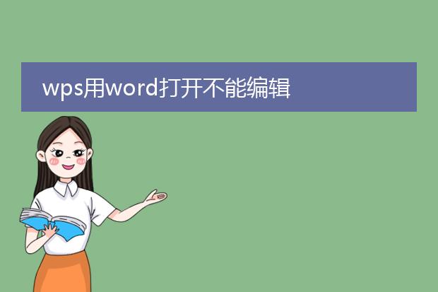 wps用word打开不能编辑